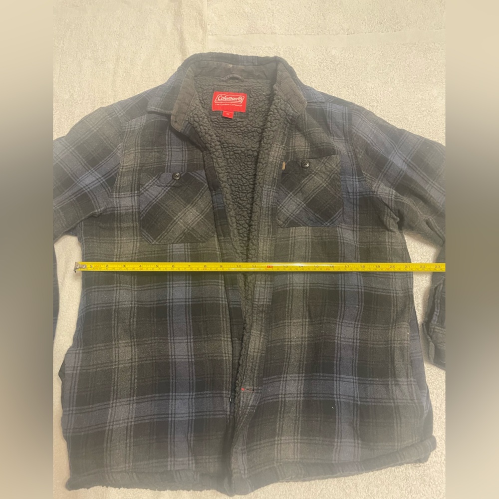 Coleman Plaid Flannel Sherpa Fleece-Lined Button Up Jacket - Picture 8 of 9